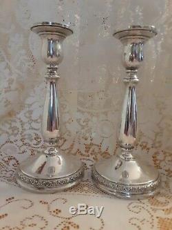 Vintage Pair International Prelude Sterling Silver 7.5 Candlesticks Weighted