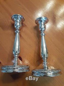 Vintage Pair International Prelude Sterling Silver 7.5 Candlesticks Weighted