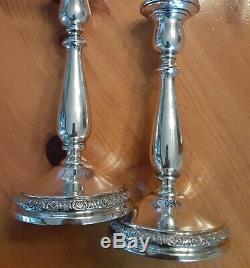 Vintage Pair International Prelude Sterling Silver 7.5 Candlesticks Weighted