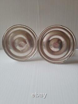 Vintage Pair International Sterling Silver Weighted Candle Stick Holders 102
