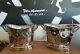 Vintage Pair Italian Messulam Sterling Silver Ice Buckets Or Wine Coolers