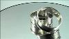 Vintage Pair Of 925 Hm Sterling Silver Serviette Napkin Rings Birmingham 1952 5