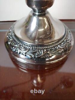 Vintage Pair Of American Goldfeder Silver Candelabras Silverplate 3 to 1 Read