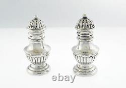 Vintage Pair Of Buccellati Italy 925 Sterling Silver Salt & Pepper Shakers