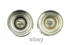 Vintage Pair Of Buccellati Italy 925 Sterling Silver Salt & Pepper Shakers