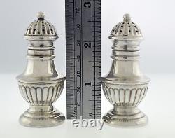 Vintage Pair Of Buccellati Italy 925 Sterling Silver Salt & Pepper Shakers