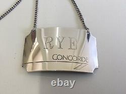 Vintage Pair Of Concorde Sterling Silver Labels Rye & Bourbon Birmingham 1986