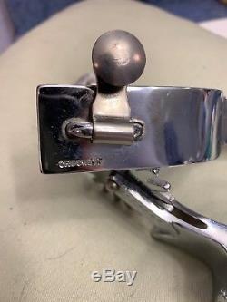 Vintage Pair Of Crockett Spurs With Engraved Sterling Silver Mounting