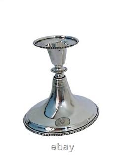 Vintage Pair Of Elegant Candlesticks Portuguese Silver 0.925 Eagle 125 Grams