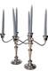 Vintage Pair Of Gorham Weighted Silver Plate Colonial Tri Candelabras Yc 3032