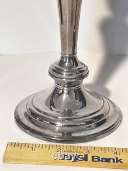 Vintage Pair Of GORHAM Weighted Silver Plate Colonial Tri Candelabras YC 3032