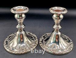 Vintage Pair Of Gorham 5 EP Candlesticks YC3004