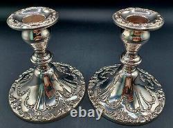 Vintage Pair Of Gorham 5 EP Candlesticks YC3004