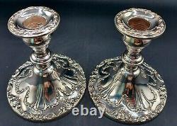 Vintage Pair Of Gorham 5 EP Candlesticks YC3004