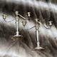 Vintage Pair Of Gorham Silver Plated Tarnished #yc3030 3 Light Candle Candelabro