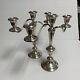 Vintage Pair Of Gorham Silver Plated Tarnished #yc3030 3 Light Candle Candelabro