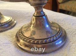 Vintage Pair Of Gorham Sterling Silver Cement Filled And Reinforced Candelabras