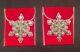 Vintage Pair Of Gorham Sterling Silver Plated Snowflake Ornaments 1980