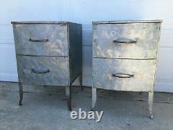 Vintage Pair Of Metal Swirl Hand Made Anthropolgie style End Tables