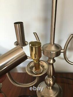 Vintage Pair Of Silver Double Candlestick Candelabra Table Lamps 21 Tall