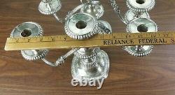 Vintage Pair Of Silver Plate Candelabra Candle Holder Reed And Barton 5105