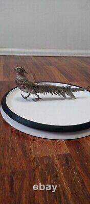 Vintage Pair Of Silver Plated Pheasants made in Italy