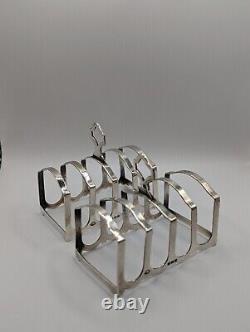 Vintage Pair Of Solid Silver Toast Racks Hallmarked Birmingham 1950