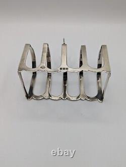 Vintage Pair Of Solid Silver Toast Racks Hallmarked Birmingham 1950