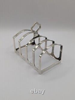 Vintage Pair Of Solid Silver Toast Racks Hallmarked Birmingham 1950