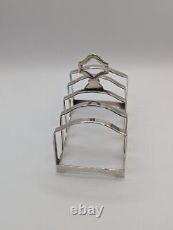 Vintage Pair Of Solid Silver Toast Racks Hallmarked Birmingham 1950