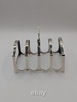 Vintage Pair Of Solid Silver Toast Racks Hallmarked Birmingham 1950