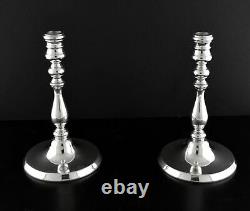 Vintage Pair Of Tiffany & Co Solid Sterling Silver Candlestick Tapersticks 4.25