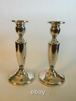 Vintage Pair Of Towle Sterling Silver Candlesticks, Marked Towle Sterling 035 St