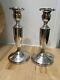 Vintage Pair Of Towle Sterling Silver Candlesticks Weighted Reinforced 035