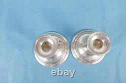 Vintage Pair Of Wedgwood International Sterling Silver Candlestick Base N289