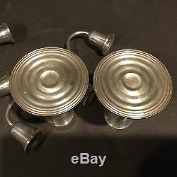 Vintage Pair Of Weighted Duchin Creation Sterling Silver Candleholders 3 Cup