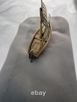 Vintage Pair Sailboats Sterling Silver Salt and Pepper Shaker 925 Ship