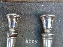 Vintage Pair Solid Silver Sterling 925 Birmingham 1962 S. J. Rose Candlesticks A