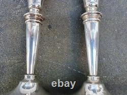 Vintage Pair Solid Silver Sterling 925 Birmingham 1962 S. J. Rose Candlesticks A