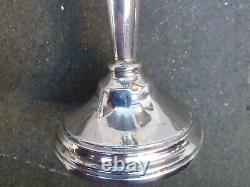 Vintage Pair Solid Silver Sterling 925 Birmingham 1962 S. J. Rose Candlesticks A