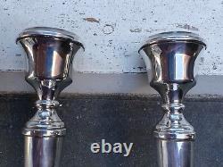 Vintage Pair Solid Silver Sterling 925 Birmingham 1968 A. T. Cammon Candlesticks C