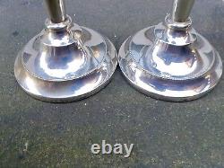 Vintage Pair Solid Silver Sterling 925 Birmingham 1968 A. T. Cammon Candlesticks C