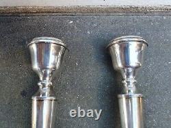 Vintage Pair Solid Silver Sterling 925 Birmingham 1975 A. T. Cammon Candlesticks B