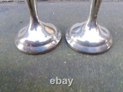 Vintage Pair Solid Silver Sterling 925 Birmingham 1975 A. T. Cammon Candlesticks B