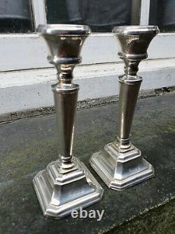 Vintage Pair Solid Silver Sterling 925 Birmingham 1996 Millington Candlesticks