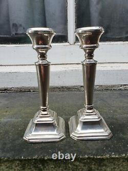 Vintage Pair Solid Silver Sterling 925 Birmingham 1996 Millington Candlesticks