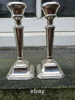 Vintage Pair Solid Silver Sterling 925 Birmingham 1996 Millington Candlesticks