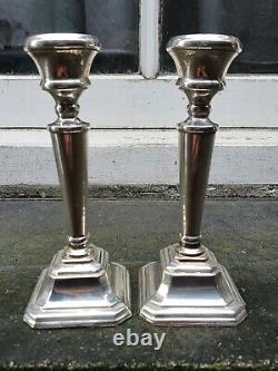 Vintage Pair Solid Silver Sterling 925 Birmingham 1996 Millington Candlesticks