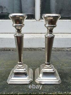 Vintage Pair Solid Silver Sterling 925 Birmingham 1996 Millington Candlesticks