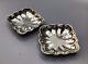 Vintage Pair Square, Shallow Footed Bowls 900 Silver 3.5